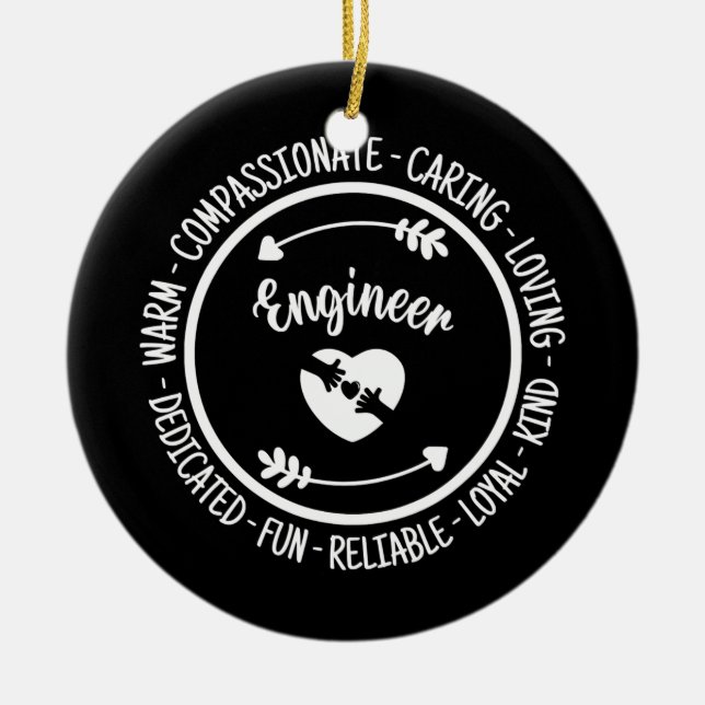 Engineer Funny Appreciation Quotes  Ceramic Ornament (Front)