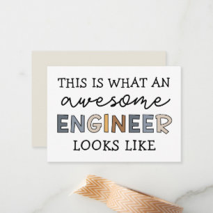 Engineer Funny Awesome Engineer   Engineering Card