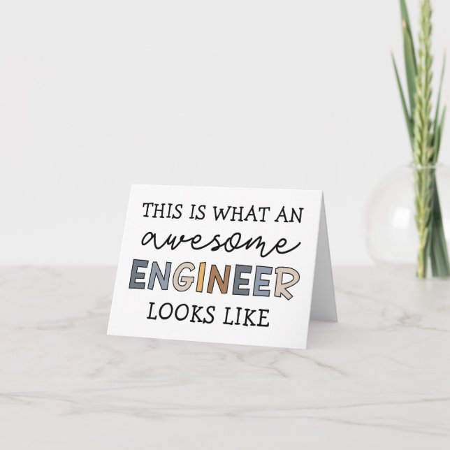 Engineer Funny Awesome Engineer | Engineering Note Card (Front)