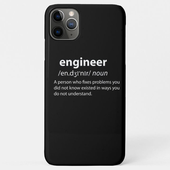 Engineer Funny Dictionary Definition Case-Mate iPhone Case (Back)