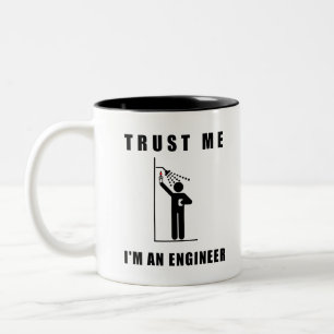 Engineer funny quote for a gift Two-Tone coffee mug