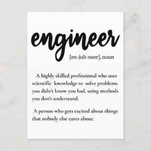 Engineer Gifts,  Engineer Definition Postcard