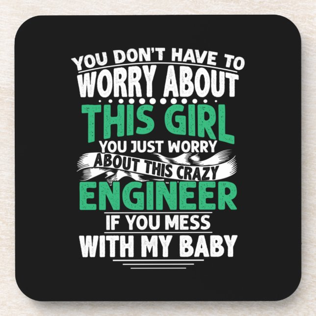 Engineer Girl Engineer Coaster (Front)
