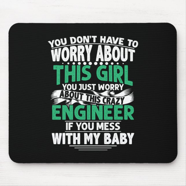 Engineer Girl Engineer Mouse Pad (Front)