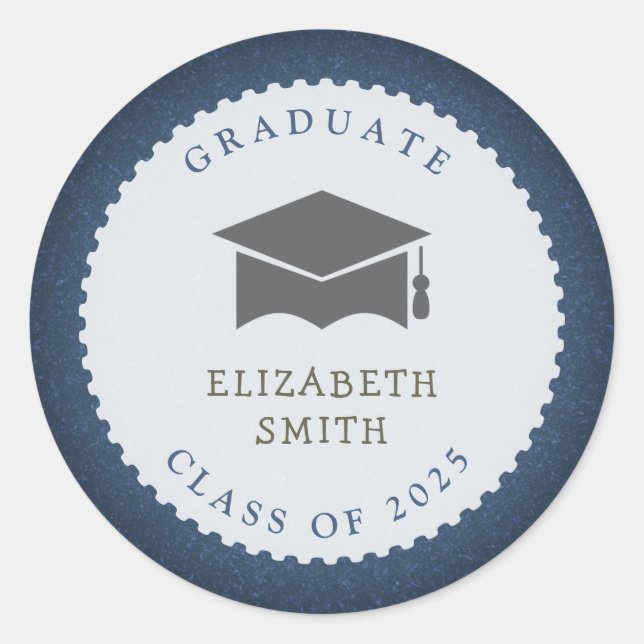 Engineer Graduation Classic Round Sticker (Front)
