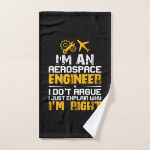 Engineer I Am A Aerospace Engineer Hand Towel