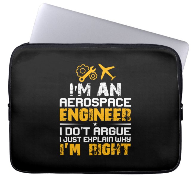 Engineer I Am A Aerospace Engineer Laptop Sleeve (Front)