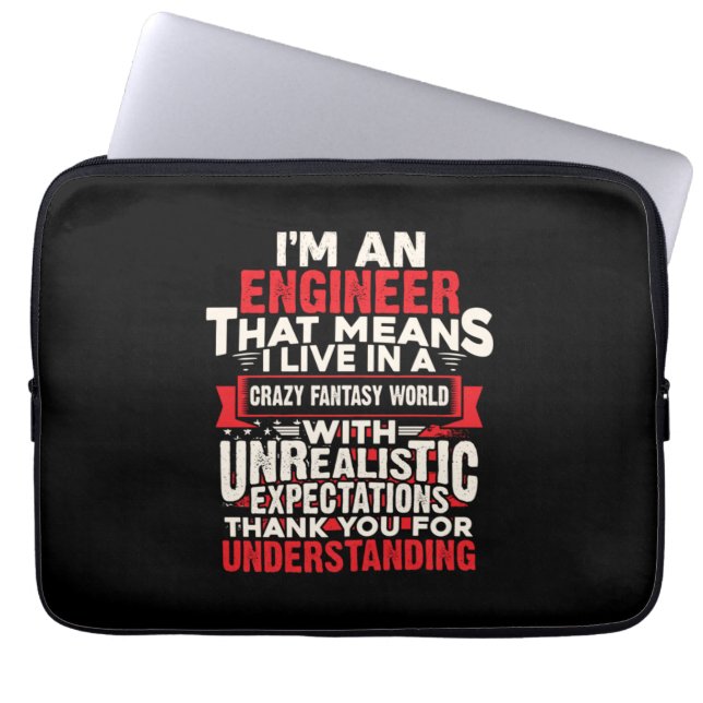 Engineer I Am An Engineer Laptop Sleeve (Front)