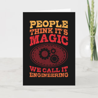 Engineer Magic Engineering Saying Graduation Card