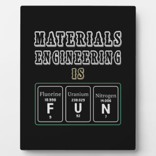 Engineer Materials Engineering Is Fun Plaque