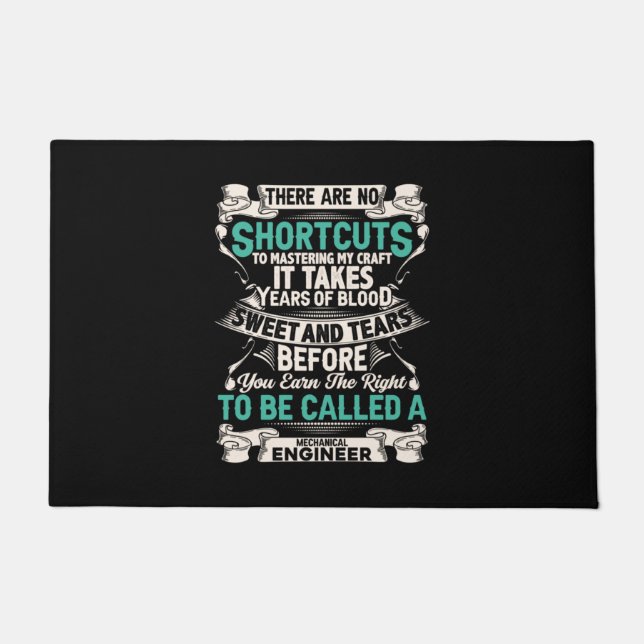 Engineer Mechanical Engineer Doormat (Front)