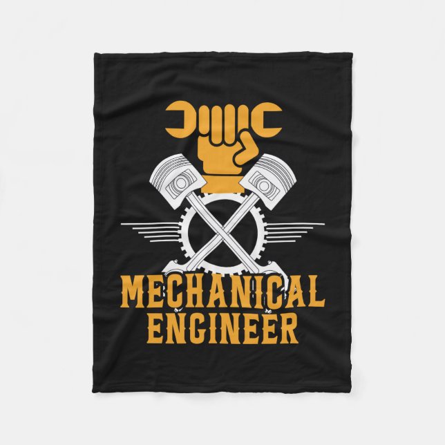 Engineer Mechanical Engineer Fleece Blanket (Front)