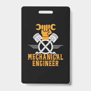 Engineer Mechanical Engineer ID Badge