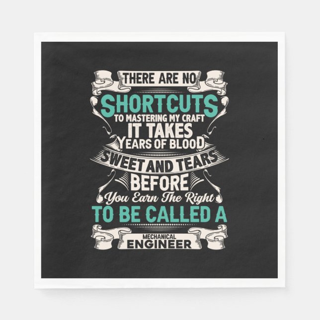 Engineer Mechanical Engineer Napkin (Front)