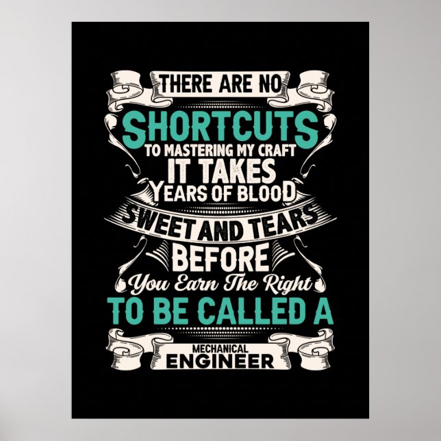 Engineer Mechanical Engineer Poster (Front)