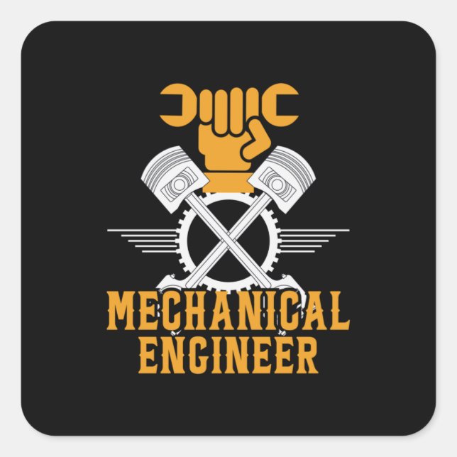 Engineer Mechanical Engineer Square Sticker (Front)