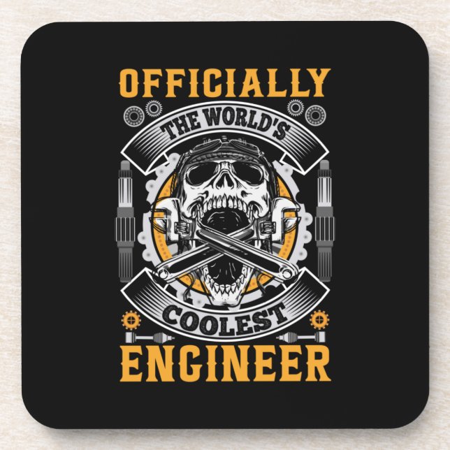 Engineer Officially The World Coolest Engineer Coaster (Front)
