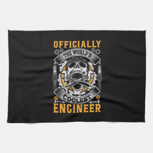 Engineer Officially The World Coolest Engineer Tea Towel