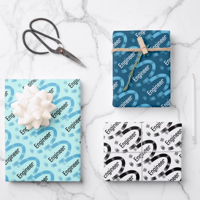 Engineer Oval Wrapping Paper Sheet (Front)