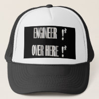 Engineer over here black white design