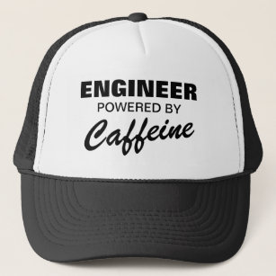 Engineer powered by caffeine funny trucker hat