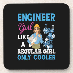 Engineer Proud Engineer Girl Coaster
