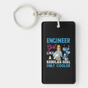 Engineer Proud Engineer Girl Key Ring