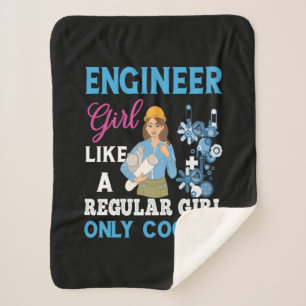 Engineer Proud Engineer Girl Sherpa Blanket