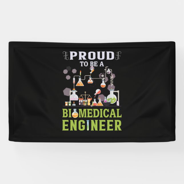 Engineer Proud To Be A Biomedical Engineer Banner (Horizontal)