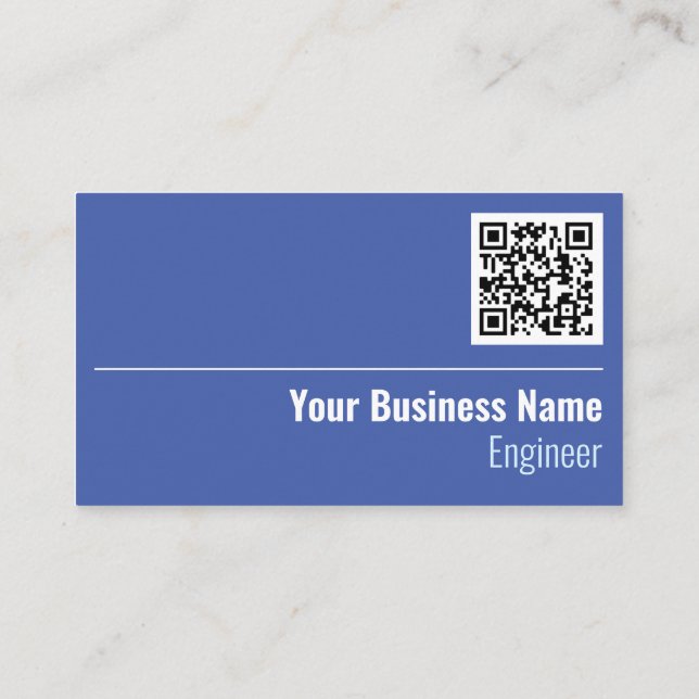 Engineer QR Code Business Card (Back)