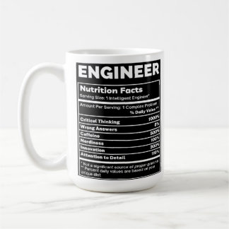 Engineer Railroad Train Model Nutritional Facts  Coffee Mug