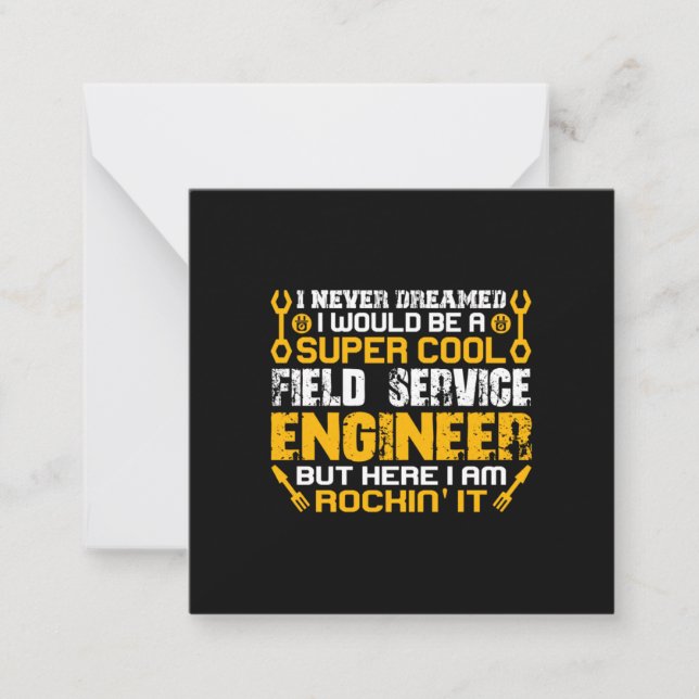 Engineer Super Cool Field Service Engineer Card (Front)