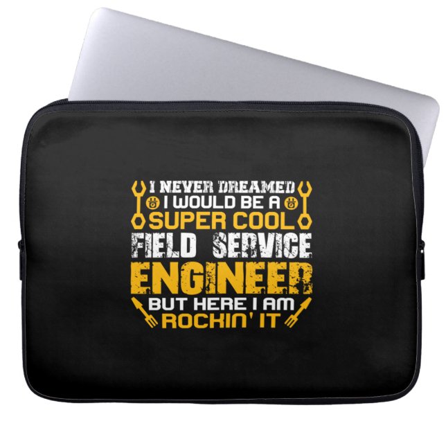 Engineer Super Cool Field Service Engineer Laptop Sleeve (Front)