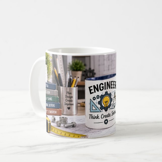 Engineer Think Create Solve Mug (Front Left)