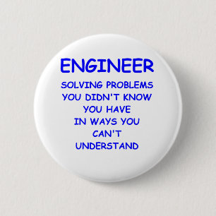 engineering 6 cm round badge