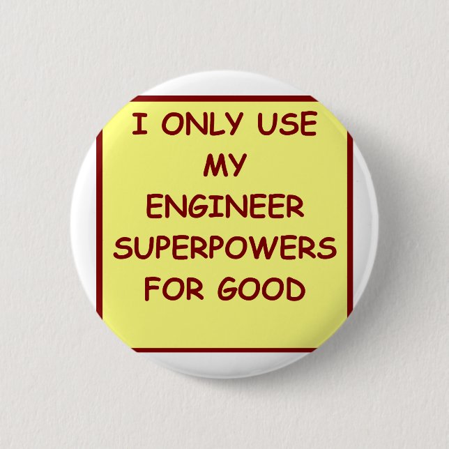engineering 6 cm round badge (Front)