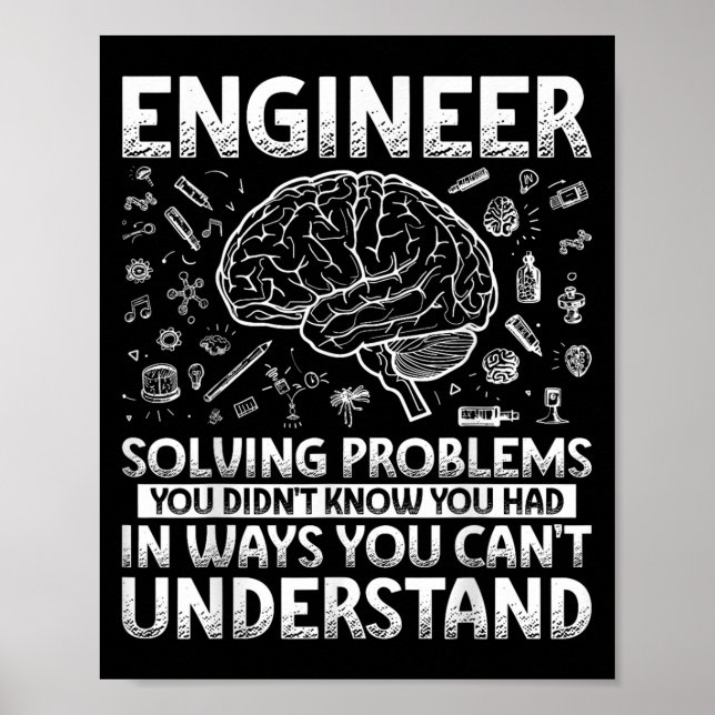 Engineering Apparel For Men Women Kids. Funny Engi Poster (Front)