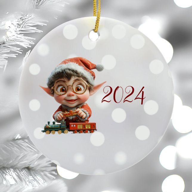 Engineering Baby Christmas Elf Ceramic Ornament (Creator Uploaded)