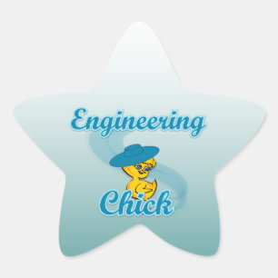 Engineering Chick #3 Star Sticker