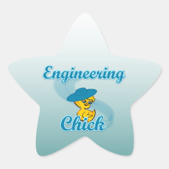 Engineering Chick #3 Star Sticker (Front)