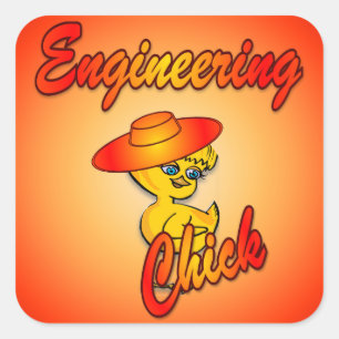 Engineering Chick #5 Square Sticker