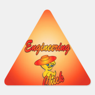 Engineering Chick #5 Triangle Sticker