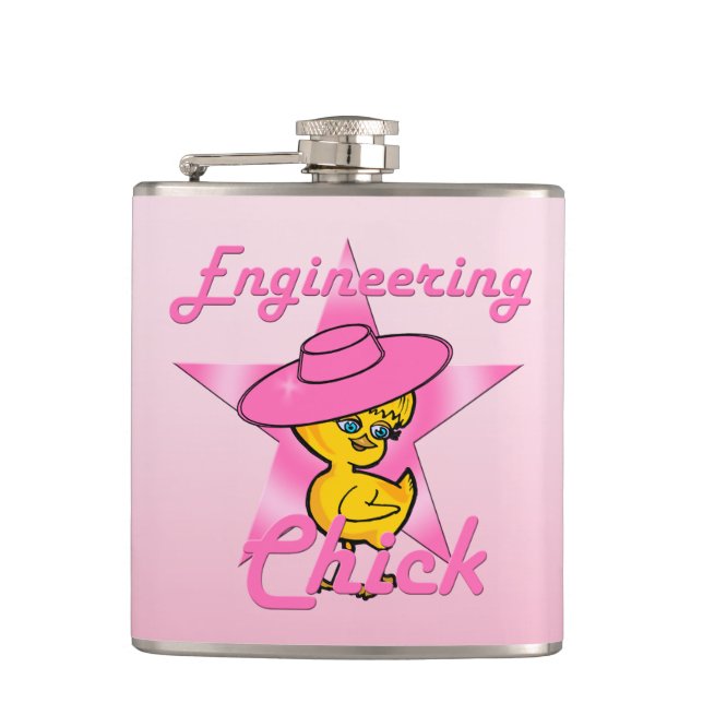 Engineering Chick #8 Hip Flask (Front)