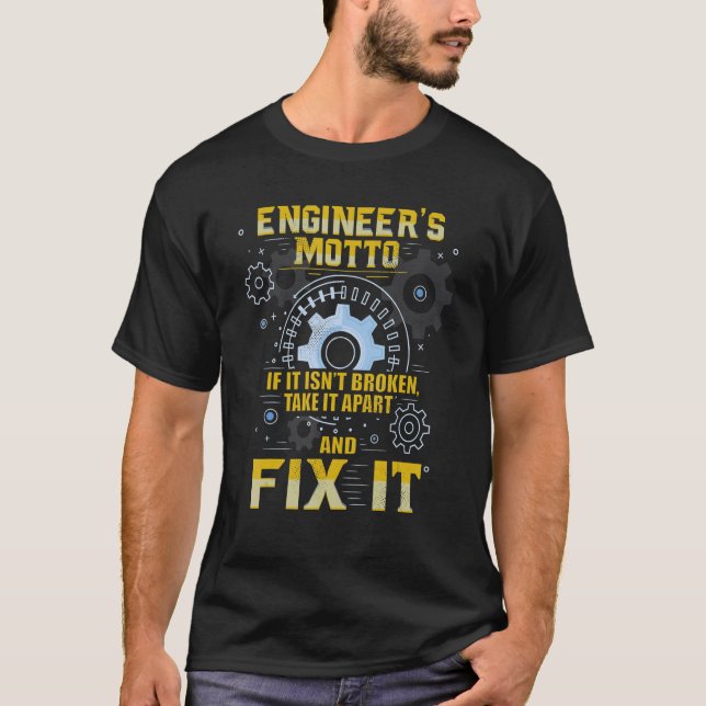 Engineering   for Nerds Engineer's Motto T-Shirt (Front)