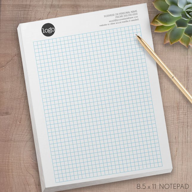 Engineering Graph Pad Calcpad with Company Logo (Calcpad - Grid)