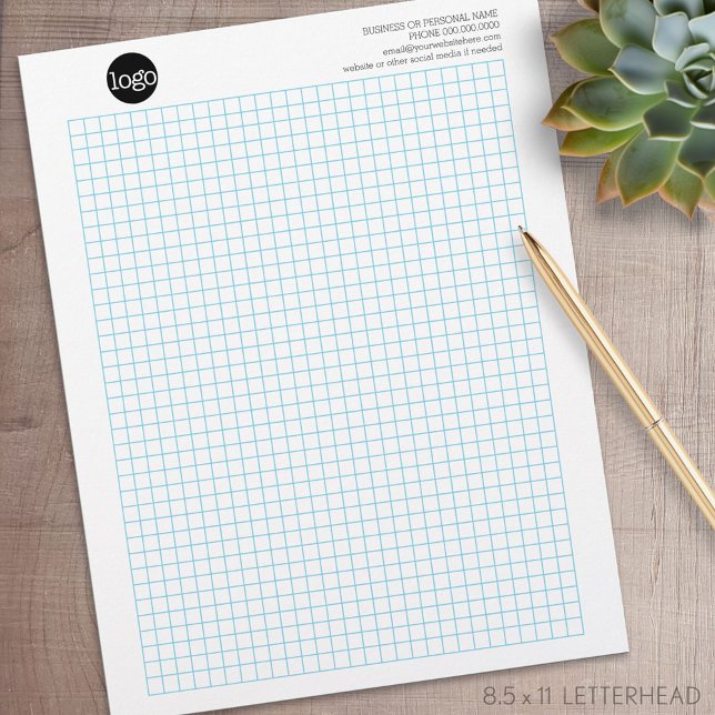 Engineering Graph Pad Calcpad with Company Logo  Custom Letterhead (Personalized Letterhead )