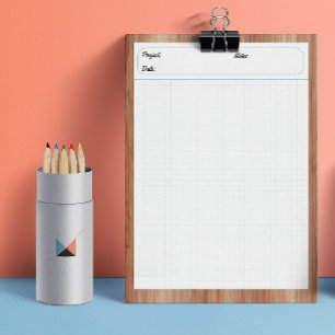 Engineering Graph Sheets Grid Paper 6mm Blue Notepad