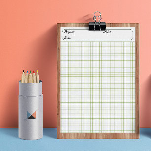 Engineering Graph Sheets Grid Paper 6mm Green Notepad