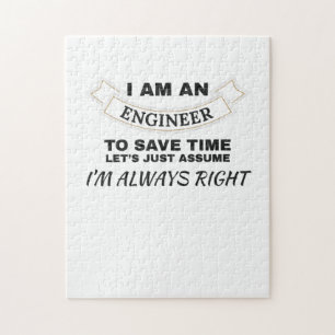Engineering I'm An Engineer I'm Always Right Jigsaw Puzzle
