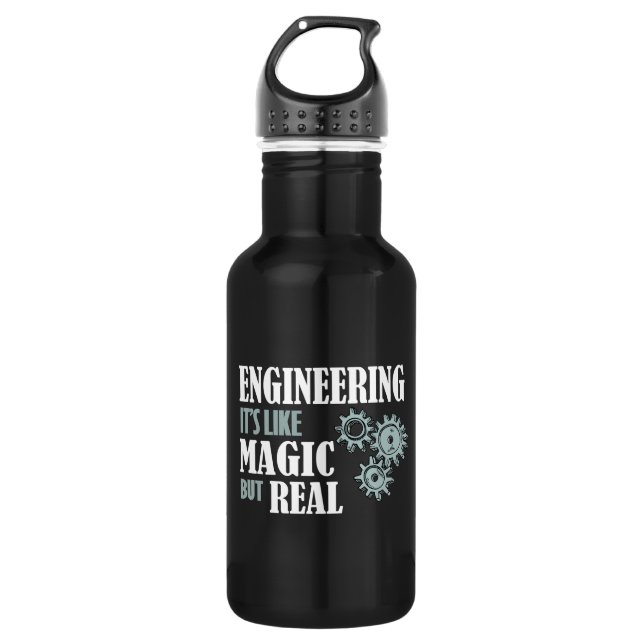 Engineering - It's Like Magic But Real 532 Ml Water Bottle (Front)